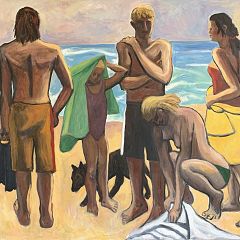 Ted Hillyer

_Figures on the beach_
136x152cm oil on canvas